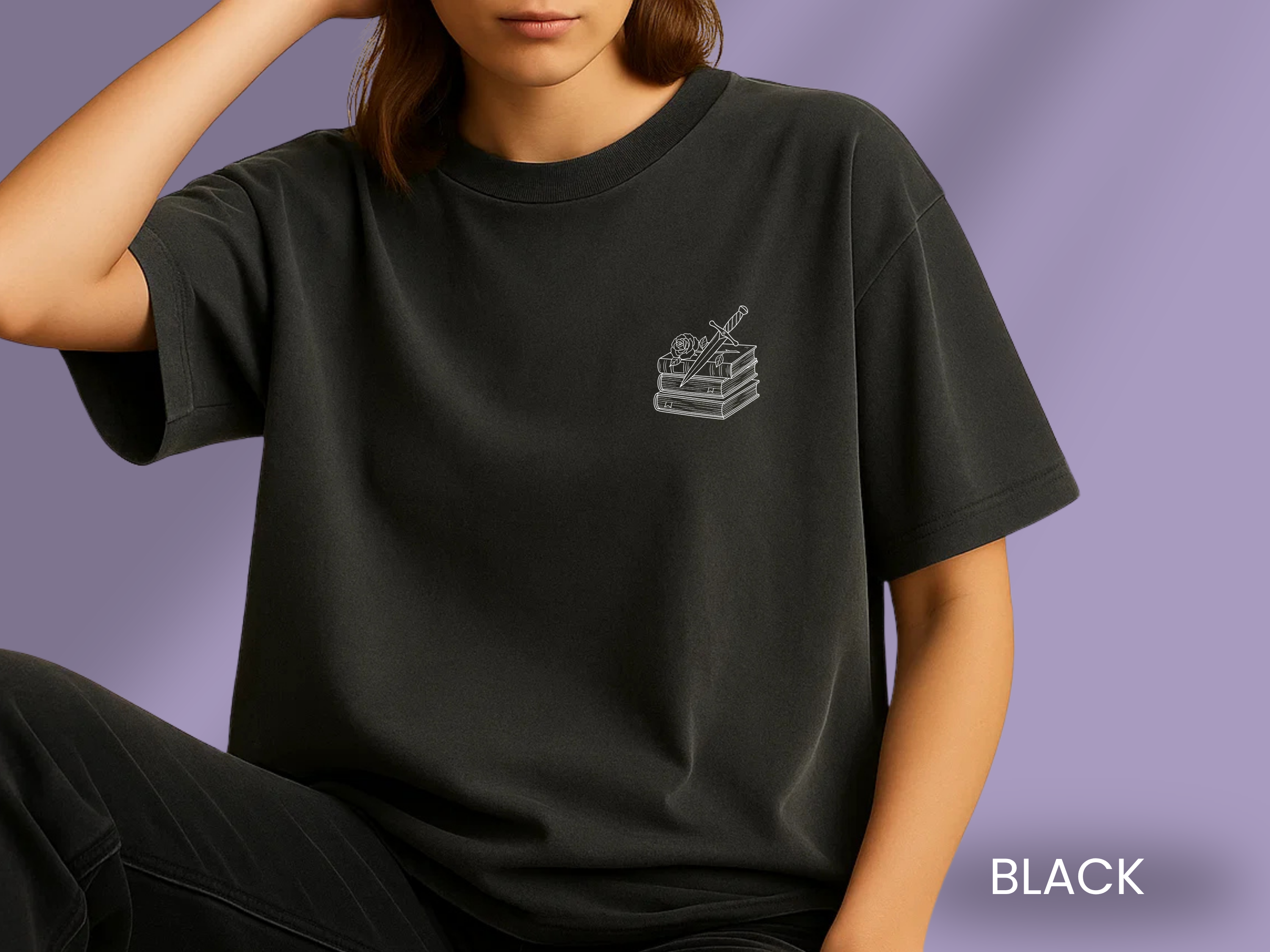 Books & Dagger Tee - Bookish T-Shirt